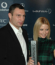 Vitali Klitschko und Eva Padberg (Foto: Peter von Oppen)